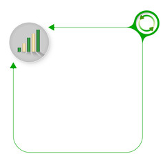 Abstract frame for your text and graph