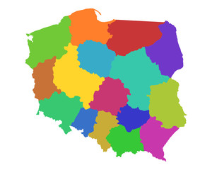 Karte von Polen - obrazy, fototapety, plakaty
