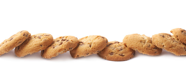 Border line of cookies isolated
