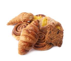Pile of pastry isolated