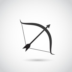 Bow icon isolated on white background. Vector art.
