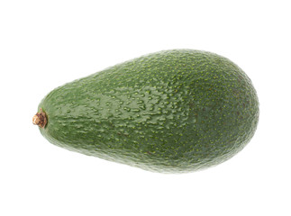 Single ripe avocado fruit isolated