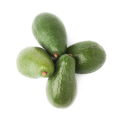 Green avocados composition isolated
