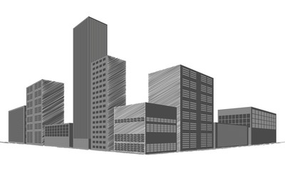 Gebäude | technisch | skizziert