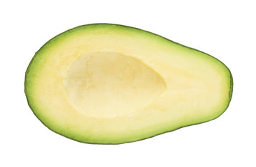 Half of an avacado fruit isolated