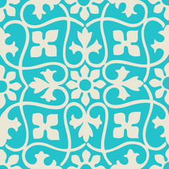 Colorful seamless floral pattern vintage background vector