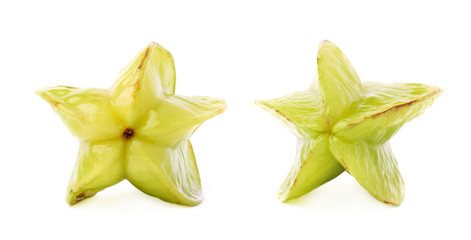 Naklejka premium Averrhoa carambola starfruit isolated