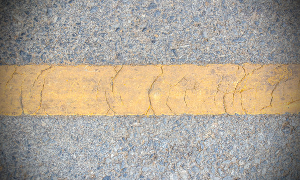 Yellow Line On The Road Texture