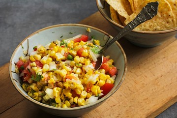 Grilled corn salsa