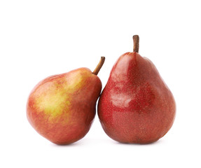 Composition of two red pears isolated