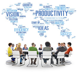 Productivity Mission Strategy Business World Vision Concept