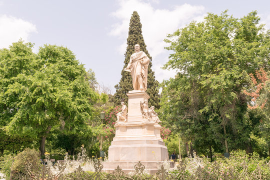 Ioannis Varvakis statue in Sintagma Athens.