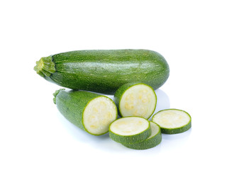 fresh  zucchini isolated on white background