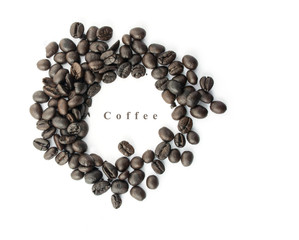 coffee beans isolated on white background