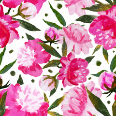 Watercolor floral pattern