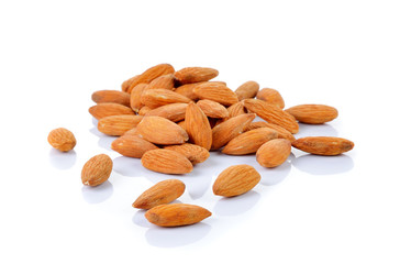 almonds isolated on the white background
