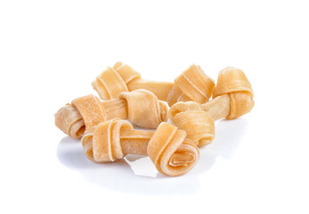  bone snack  for dog on white background
