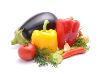vegetables isolated on a white background