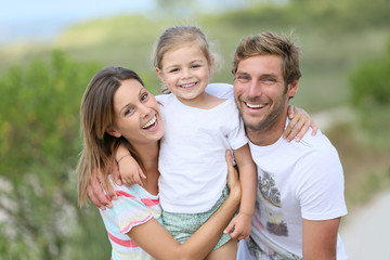 Portrait of happy family having fun together