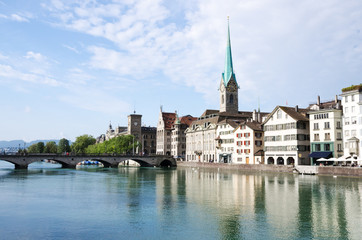 Fototapeta na wymiar Zürich, Fraumünster