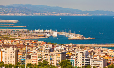 Fototapety  Port w Barcelonie