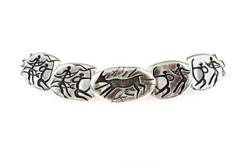 Silver bracelet #2, Isolated on a white