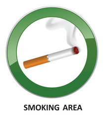 Smoking area label. Smoking Area Vector Sign.