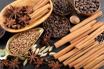 Brown spices.