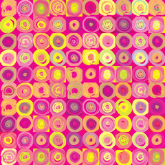 Abstract geometric pattern. Round shape seamless textured background in pop-art style