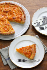 apricot tart, tarte aux abricots