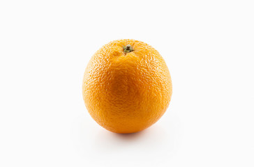 Food. Ripe orange isolated on white background