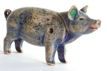 blue pig toy