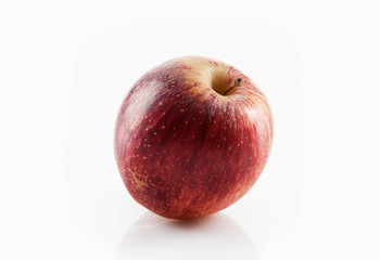 Food. Red apple isolated on white background