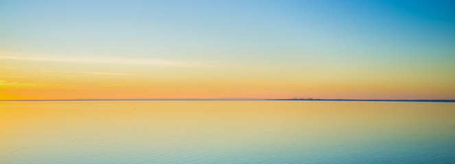 Magnificent tranquil waters at sunset on Mornington Peninsula