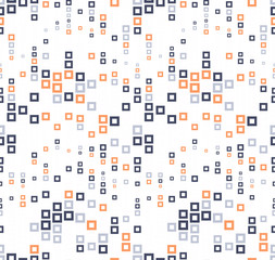Wavy Seamless Pattern composed of geometric elements 