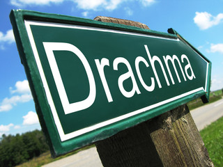 DRACHMA road sign