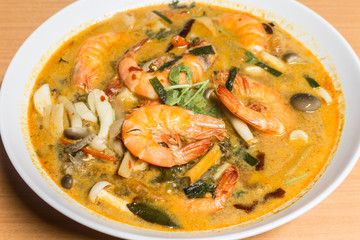 Tom Yum Kung , Spicy Soup with Shrimp, Thailand food