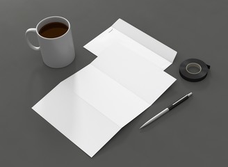 Briefpapier Kuvert Vorlage Kugelschreiber Kaffee