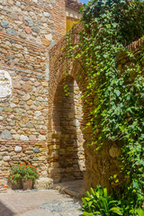 access of Arab style in the famous Palace of the Alcazaba in Mal