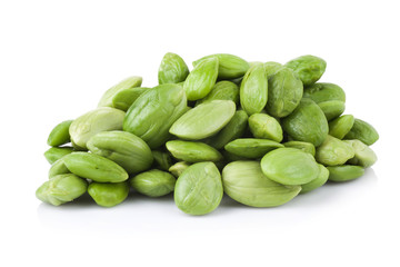 Petai, Bitter Beans isolated on a white background.
