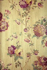  Vintage wallpaper with floral pattern - 86215321