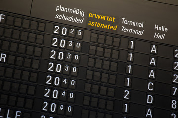 Obraz premium departure chart at the airport