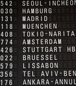departure chart at the airport