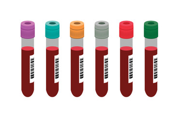 Blood test tubes vector image 