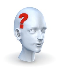 Human Head With Question Mark