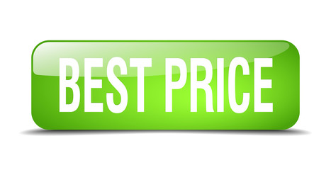 best price green square 3d realistic isolated web button
