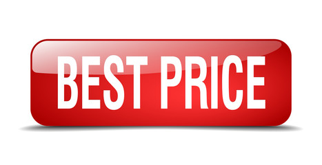 best price red square 3d realistic isolated web button