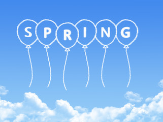 Cloud shaped as spring Message