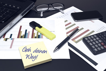 Notiz - Geh deinen Weg!