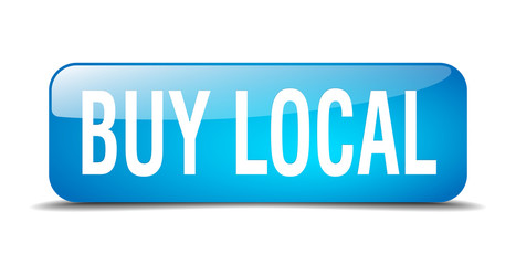 buy local blue square 3d realistic isolated web button